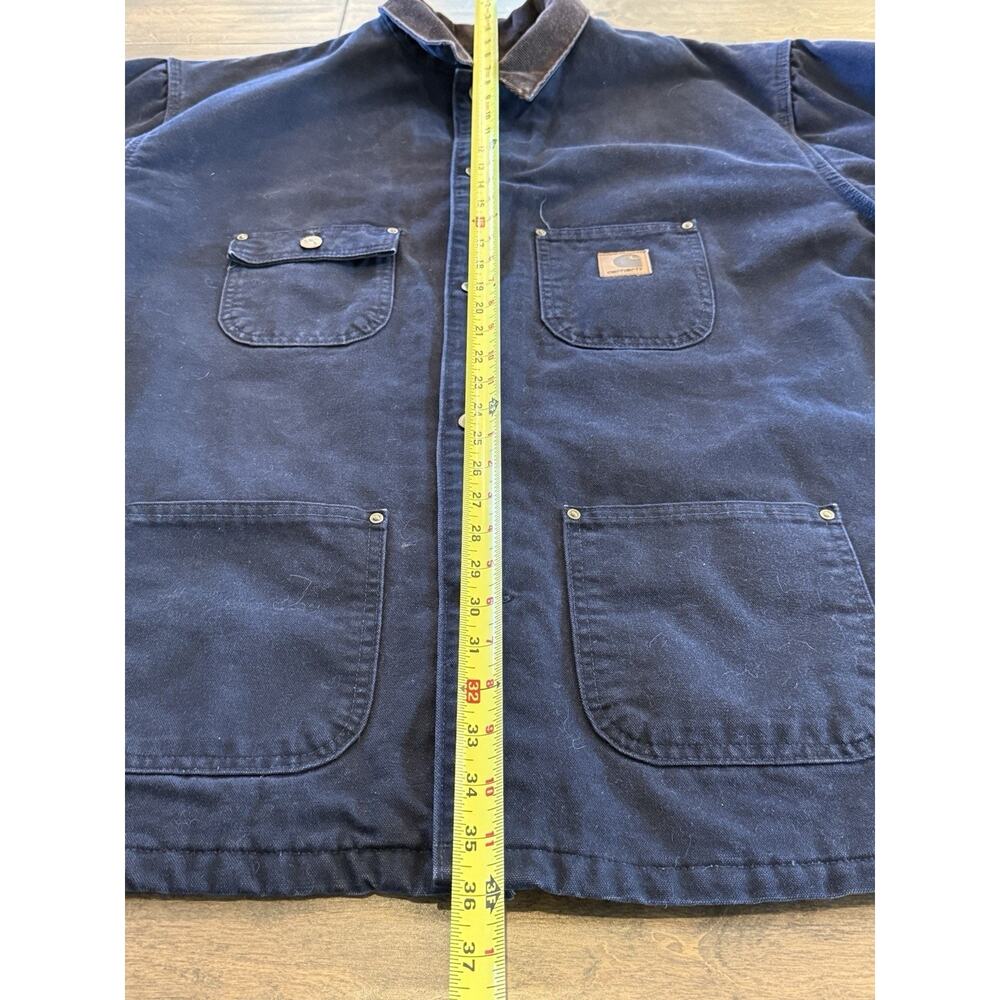 Vintage Carhartt Mens Blue Blanket Lined Canvas WorkWear Jacket Size 3XL C02 MDT - Picture 7 of 8